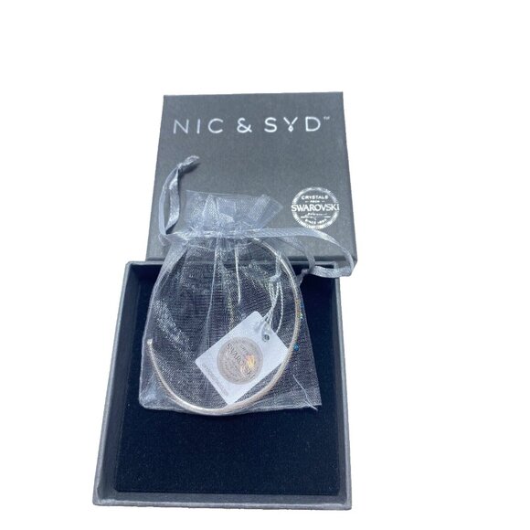 Blue & Silver C Nic & Syd Swarovski Bangle Bracelet – With Verification Code - Picture 4 of 10